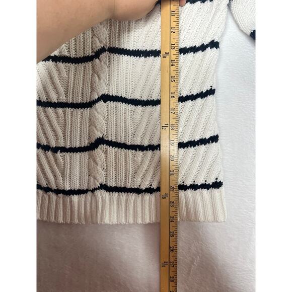 Brooks Brothers Red Fleece Black White Cable Knit Cotton Sweater sz M Preppy - Picture 6 of 7